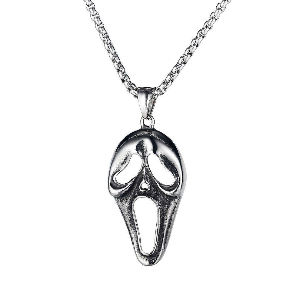 Hip Hop Wolf Tide Street Hand Charm Rock Love You Gesture Titanium Steel Necklace Fashion Personality Skull Pendant Bling Party Hip Hop Jewelry