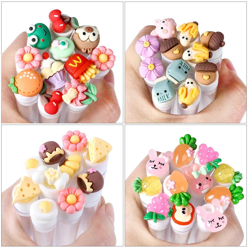 20Pcs DIY Mascara Wand Tube Resin Love Shape Decoration Disposable Eyelash Brush Dust-proof Lash Extension Supplies Makeup Tools 240220