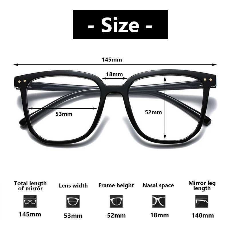 Eyeglass Frame Korean Anti Blue Light Transparent Computer Glasses Frame Women Men Round Eyewear Glasses Optical Spectacle Eyeglass Glasses