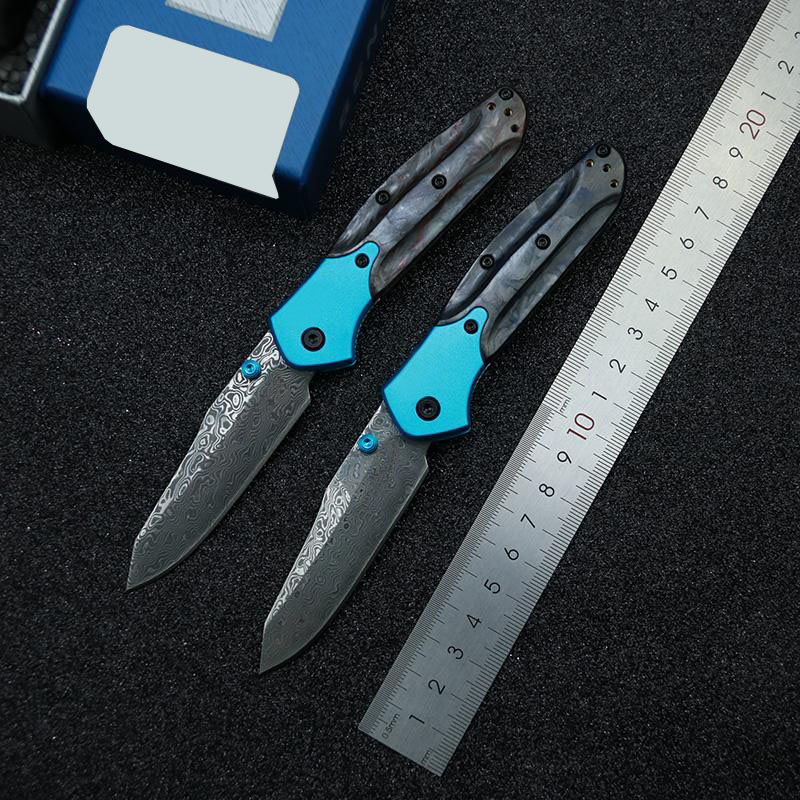 Mini Gold 945 Osborne Folding Knife 2.92" Damascus Steel Blade 945-221 BM945 535 9400 Tactical KNIFE EDC Tools