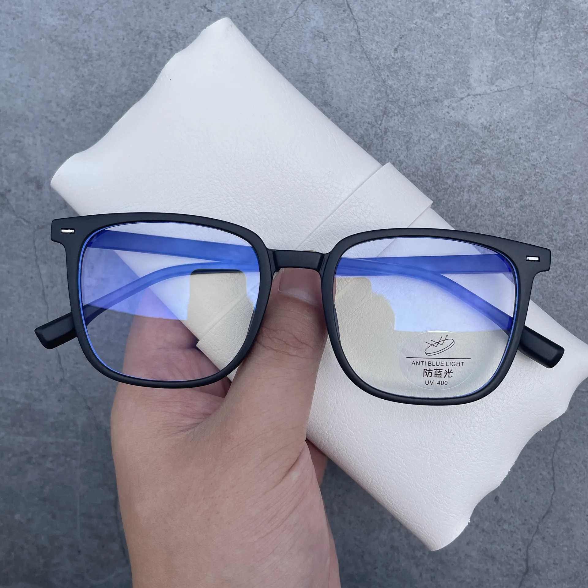 Eyeglass Frame Black Computer Glasses Frame Women Men Anti Blue Light Square Rectangle Eyewear Blocking Glasses Optical Spectacle Eyeglass