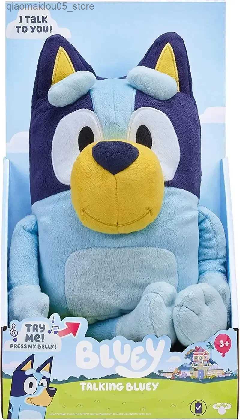 Plush Dolls New A Family Of Bluey Talking Bingo Dog Music Toys Anime Figure Cute Animal Sing Doll Kids Christmas Gifts Q240625