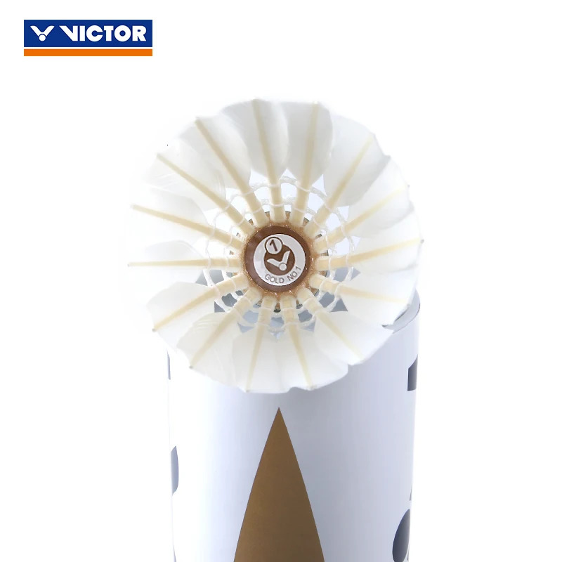 Original Victor Badminton Shuttlecock High Level Gold For Tournament Shuttlecocks Feather Ball 240223