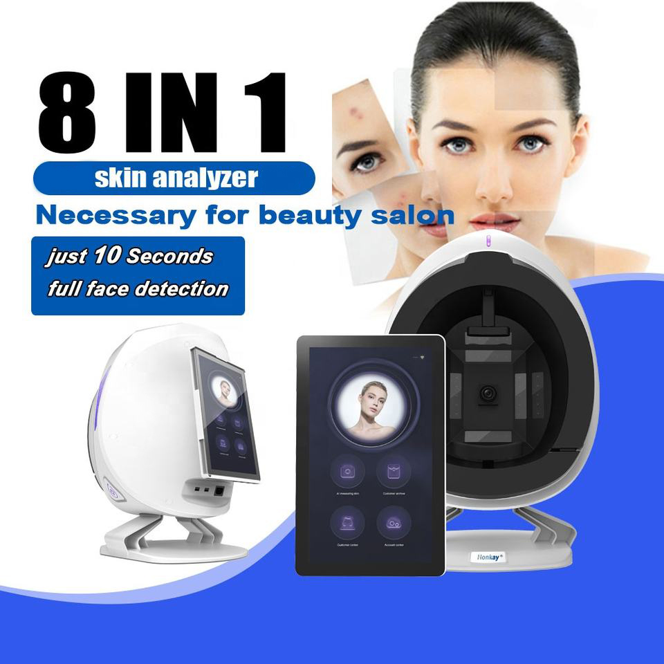 HD 3.6 Million Pixels Beauty Skin Health Scanning Composition Analysis 3D Imaging Topography Detection Skin Irregularities Wrinkle Acne Analyzer