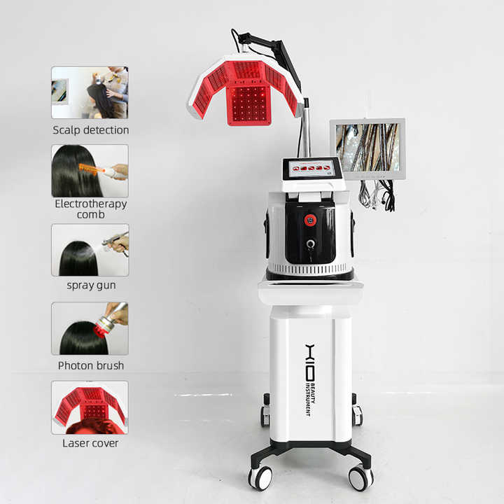Scalp Spa Diode Laser 650nm 262 Beads Hair Growth Anti-hair Loss 5 in 1 Machine HD Follicle Detection Camera Oxygen Jet Scalp Massage Health Improve