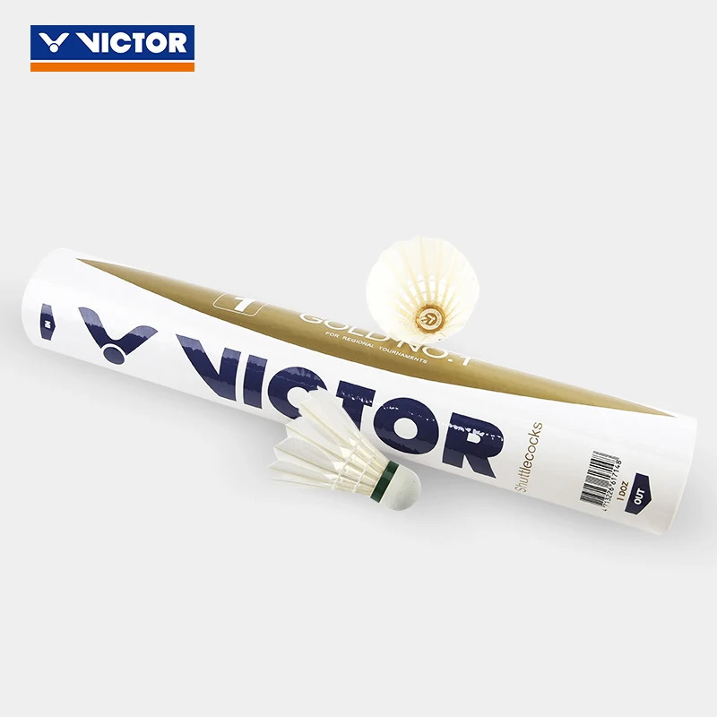 Original Victor Badminton Shuttlecock High Level Gold For Tournament Shuttlecocks Feather Ball 240223