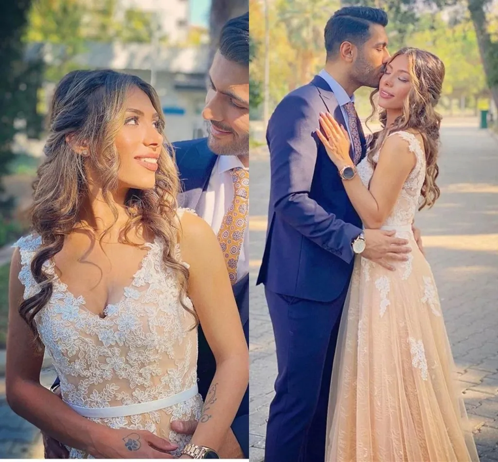A Line V Neck Champagne Bridesmaid Dresses With Lace Appliques Chiffon Long Maid Of Honor Gowns Plus Size Evening Prom Wear