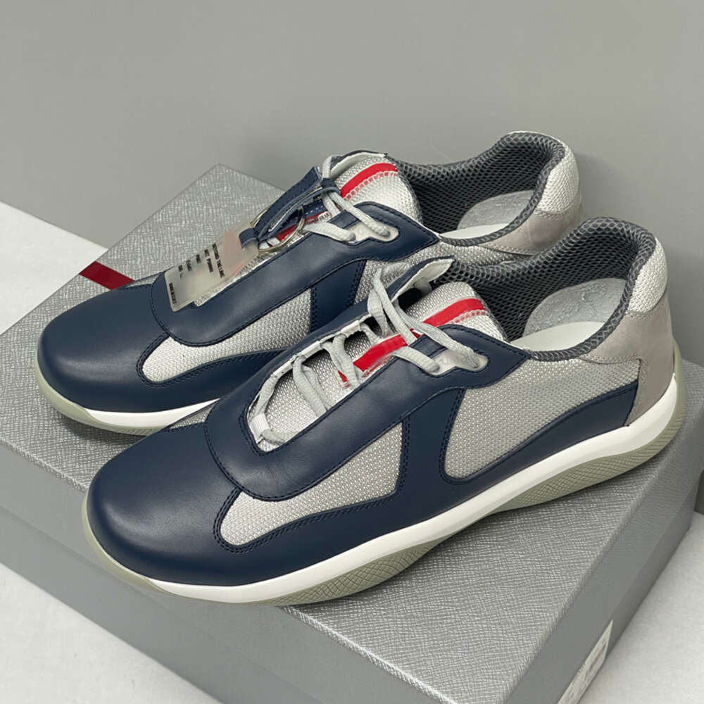 Men Americas Cup Xl Soft Rubber Sneaker Bike Fabric Trainers Black Mesh Lace-up Casual Shoes Outdoor Runner Trainers Sports Shoes EU35-47 With Box 447