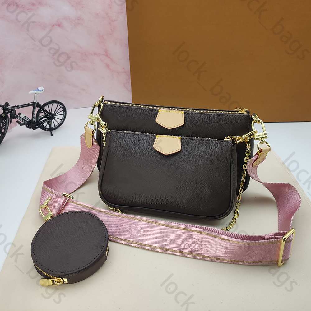 dhgate 3pcs set designer bag old flower clutch shoulder bag m44840 luxury totes handbags designer bags womens mens chain purse leather cross body satchel bags