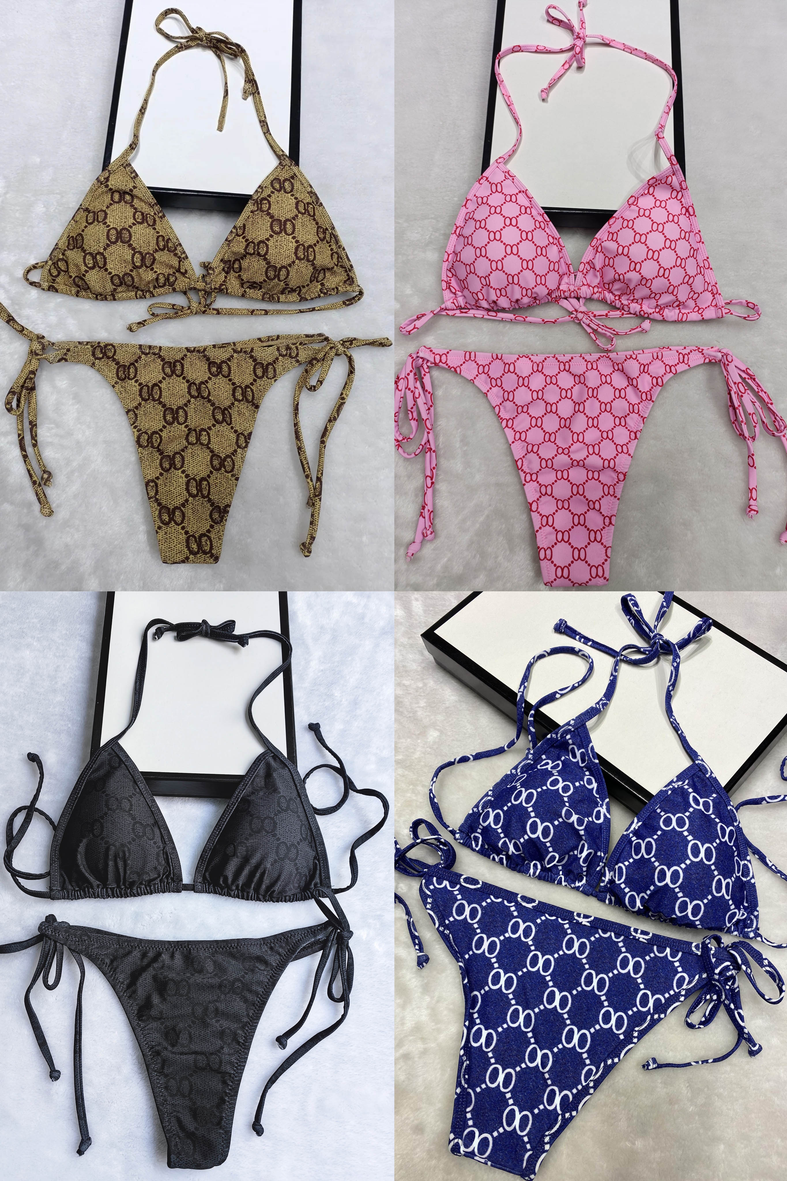 hot selling bikini women fashion swimwear in stock swimsuit bandage sexy bathing suits pad tow piece 5 styles&ocy;gucci&acy;17ib
