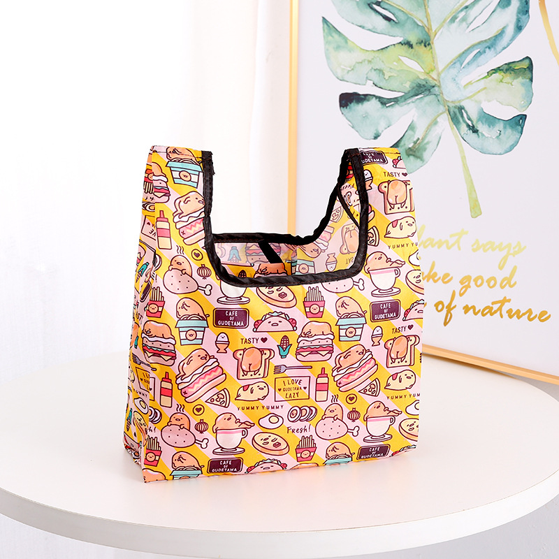 100pcs Small Shopping Bags Multi-Color Brief Portable Shopping Tote with Unique Cartoon Prints - Perfect for Everyday Use