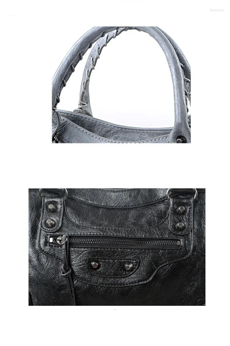 Evening Bags Leather Soft Black 2024 Small Arrival Shoulder Tote Women Mini Motorcycle For Pu Girls Crossbody Brand HandBags 8844 4
