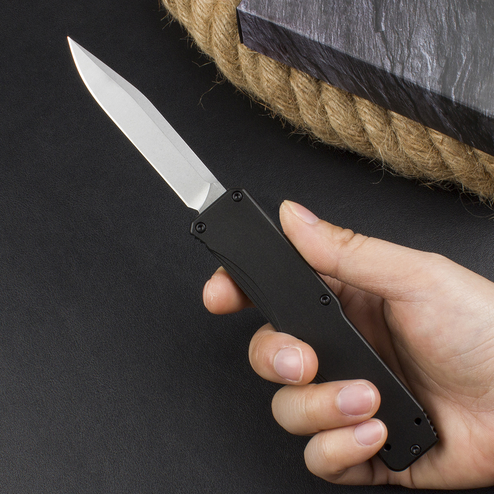 A2361 BM 14800 HK Tactical Knife D2 Stone Wash Blade CNC Aviation Aluminum Handle Outdoor Camping Hiking EDC Pocket Knives with Nylon Bag