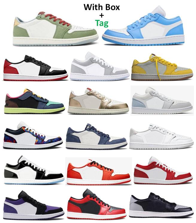 Low Basketball Shoes UNC Black Toe Paris Year Of Dragon Bio Hack Wolf Grey Shadow Neutral Grey Starfish Concord Gym Red Midnight Navy Nothing But Net Men Women Sneakers