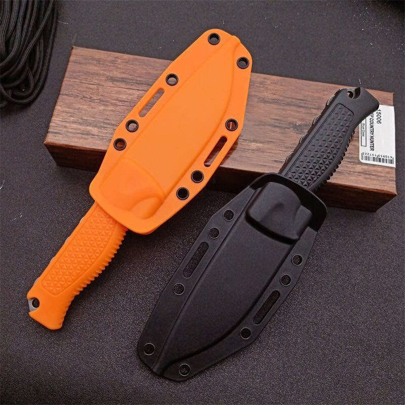 2 Model BM 15006 Steep Country Tactical Fixed Knife Stonewashed Blade Santoprene Handle Outdoor Hunting Survival Combat Military Tools 15080 940