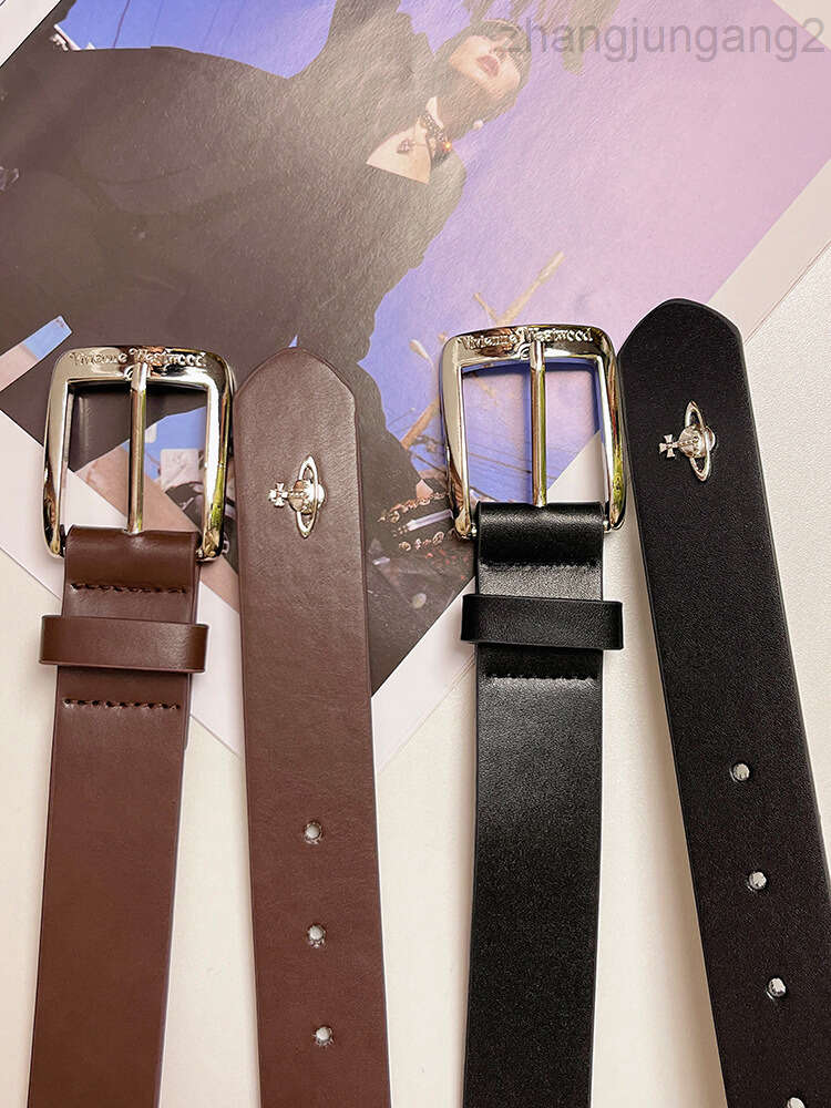 Designer Vivienes Westwoods Belt Empress Dowager Xis Classic Casual Saturn Belt Versatile and Versatile for Men and Women High End 2024