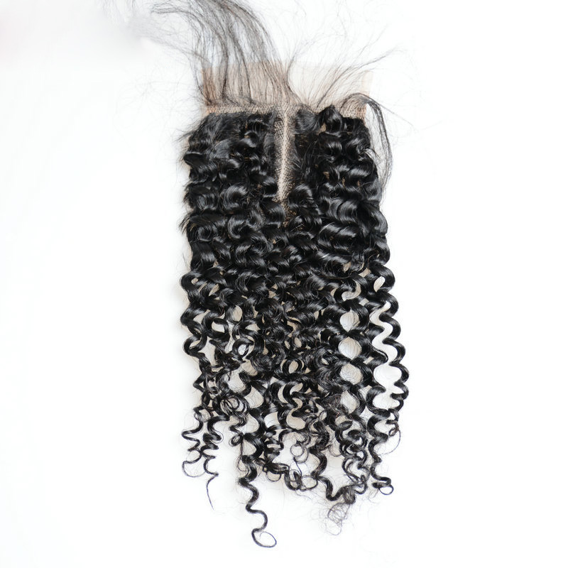 Brazilian Human Hair T Part 4X4 Lace Closure Loose Wave Straight Body Wave Peruvian Indian Virgin Hair Top Closures Natural Color 12-24inch