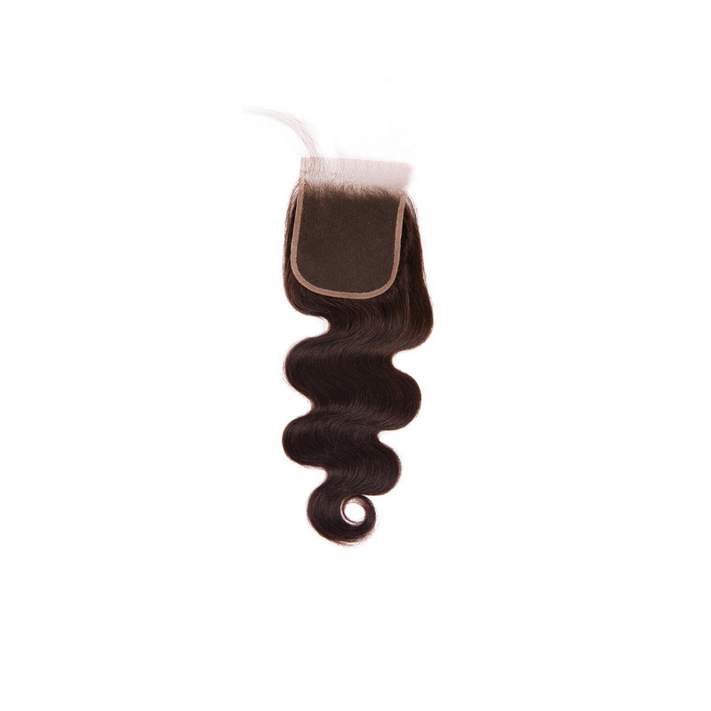 Brazilian Human Hair T Part 4X4 Lace Closure Loose Wave Straight Body Wave Peruvian Indian Virgin Hair Top Closures Natural Color 12-24inch