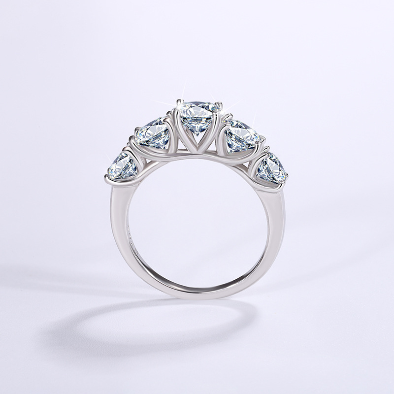 Ring Designer Rings for Women Sterling Sier 3CT 4CT Vvs Moissanite Pass Diamond Tester Love Ring Daughter Nail Ring Girl Gift with Box