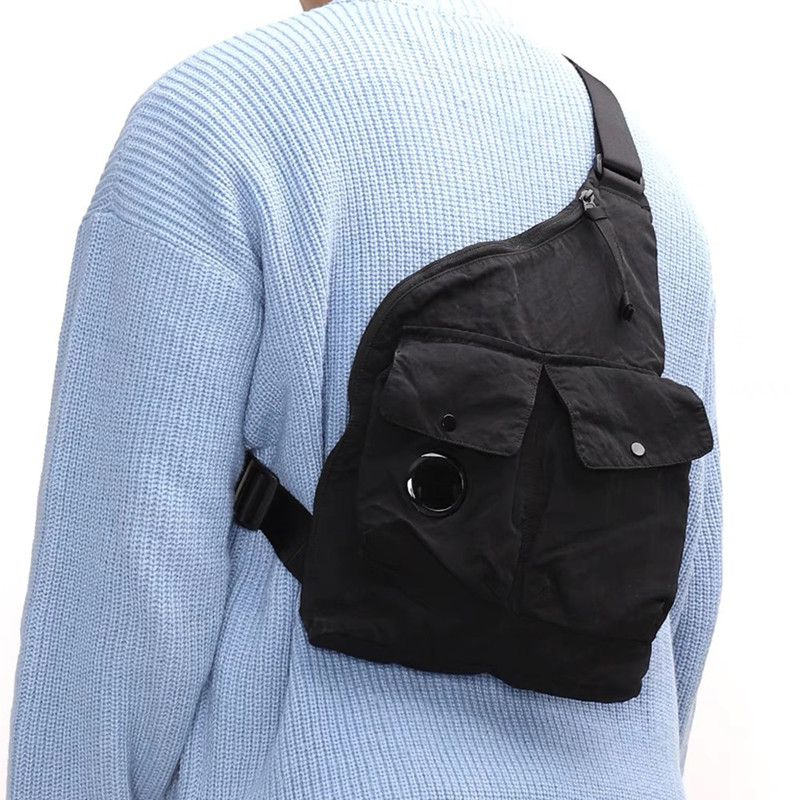 Men Women CP Single Strap Cross Body Bag Outdoor Sports Splice Satchel Bag