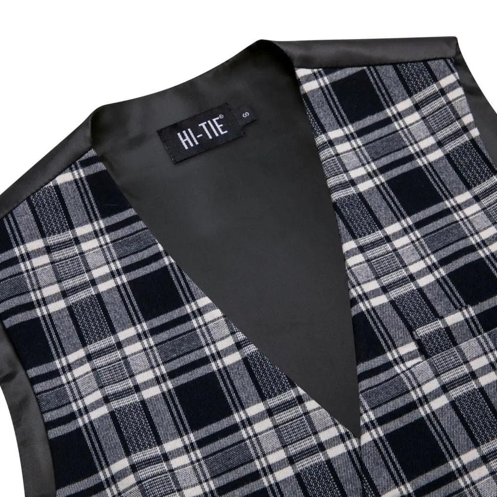 HiTie Jacquard Viscose Mens Vest Striped Waistcoat Sleeveless Jacket Wedding Business Silver Gold Blue Yellow Green Red Pink 240228wj