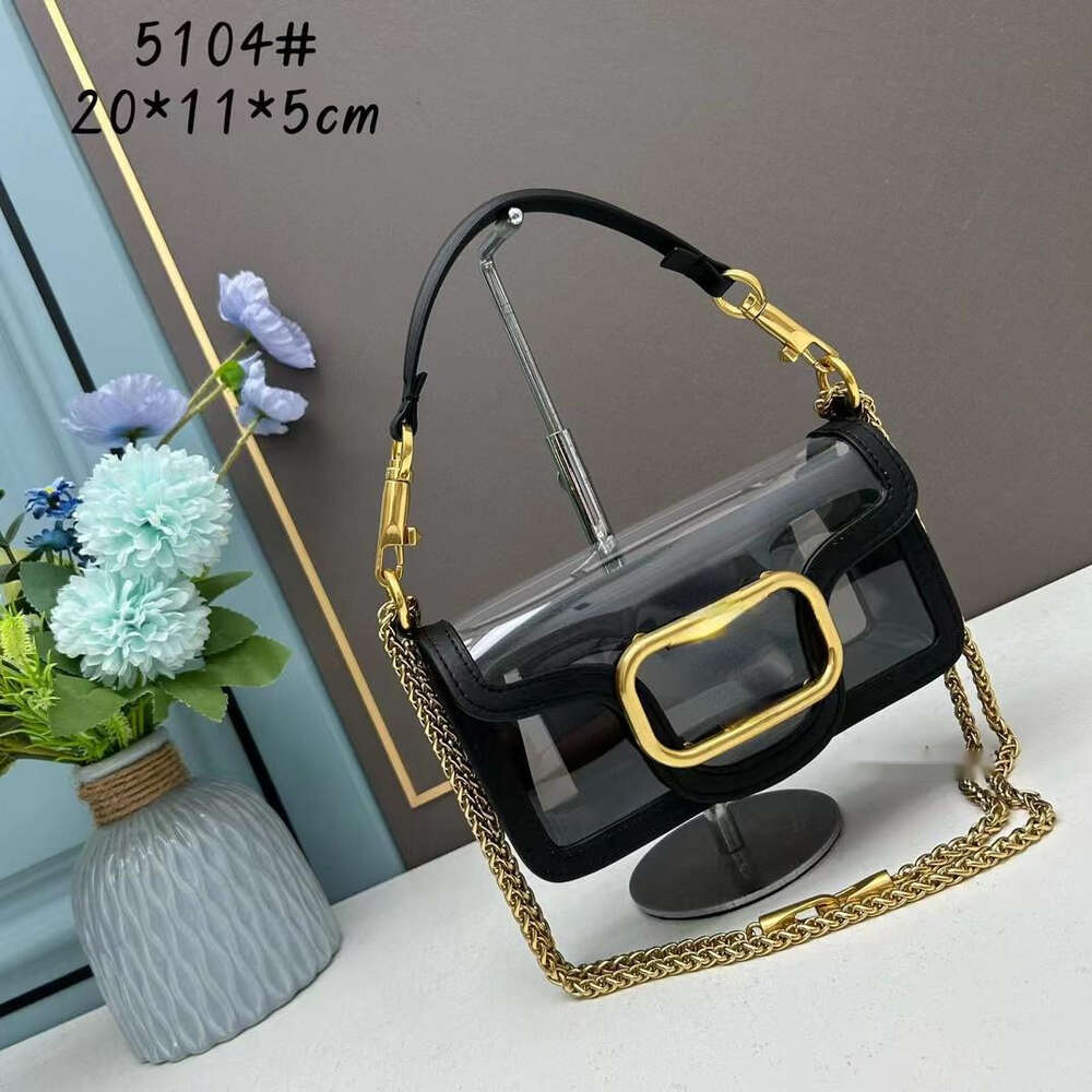 Jelly Bag Summer Transparent Shoulder Bag Womens Luxury Designer Chain Toth Crossbody Bag Fashion Transparent Patchwork Purse And Handbag