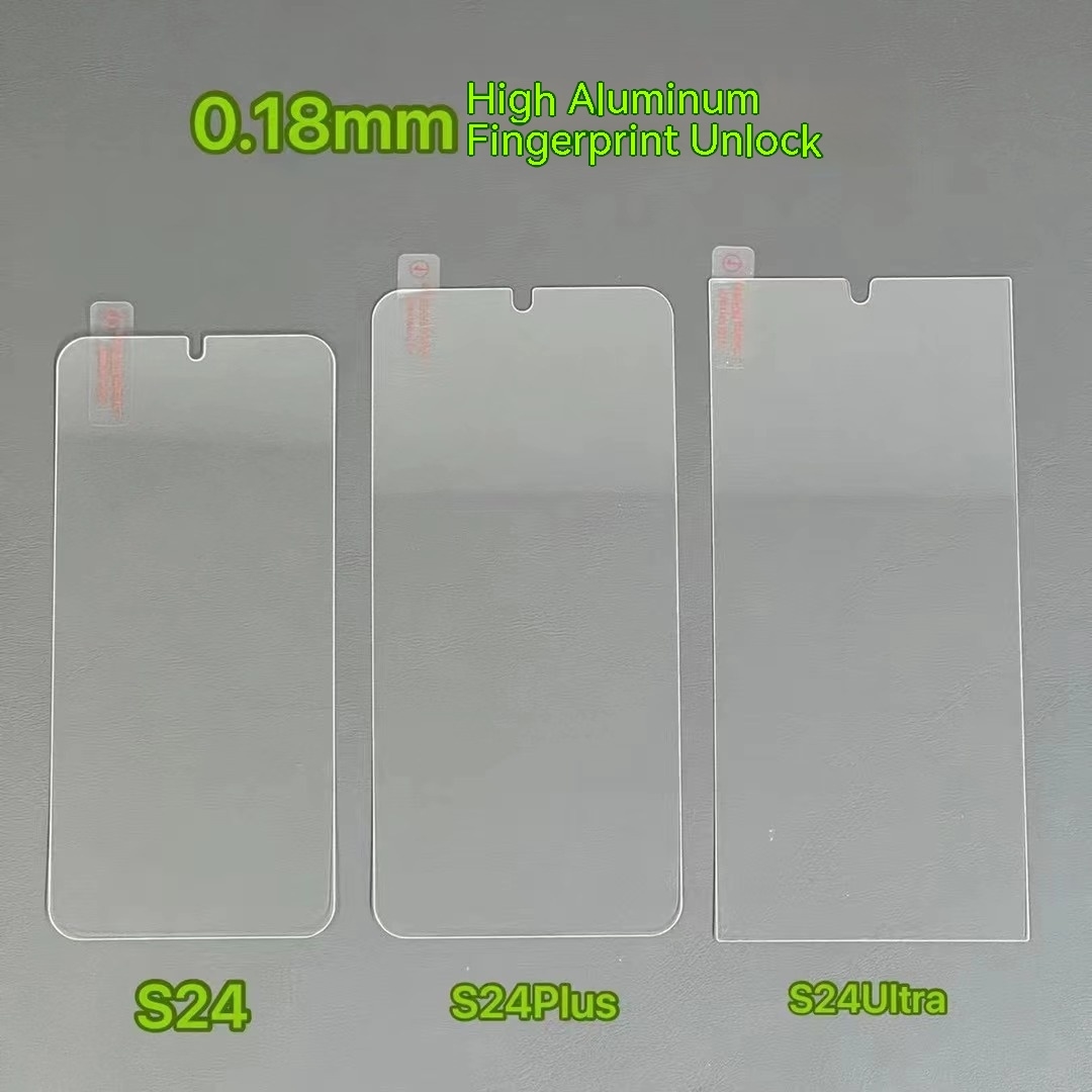 3Pack HD Tempered Glass Fingerprint Unlock Film For Samsung Galaxy S25 S24 Ultra S23 S22 S21 Plus Note20 Screen Protector 0.18MM White Edge Full Glue 