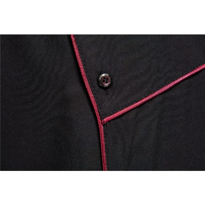 Spring and Autumn Mens Longsleeved Shirts Fashion Standup Collar Diagonal Buttons Shirt Business Casual 240227