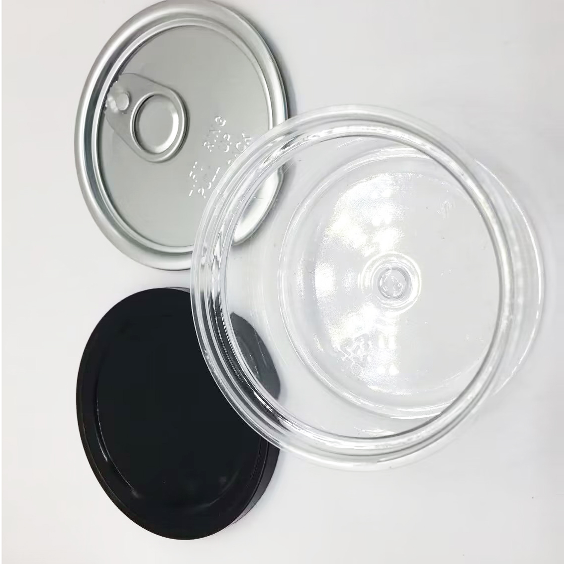 Pressitin Cans Packing Tin Box Metal Round Colorful Small Wedding Candy Box Sweet Cans Tea Container Clear Lid Packaging Bottles Clear Peel Off Lid Bl