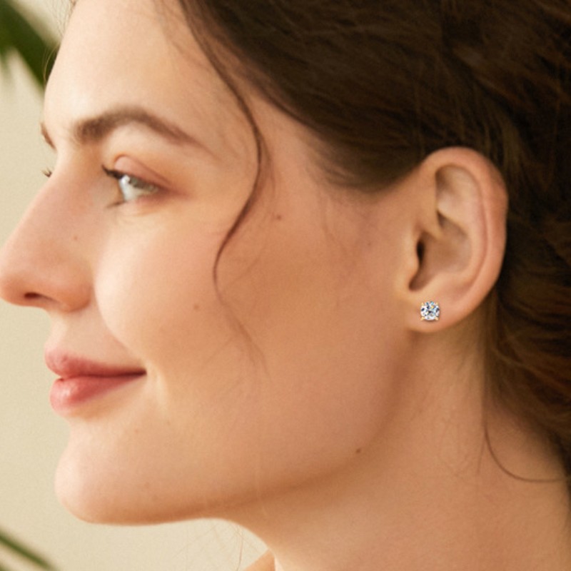 Luxury Earrings Men Women Diamond Earrings Studs Charm Jewelry Passed Test 10k 14K Real Gold Moissanite Earrings Nice Gift for Friends