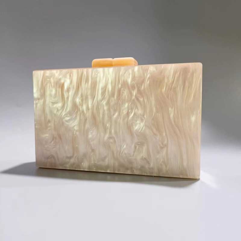 Fashion Women's New Beaded Acrylic Evening Bag Single Shoulder Crossbody Wedding Banquet Clutch Bag 031724