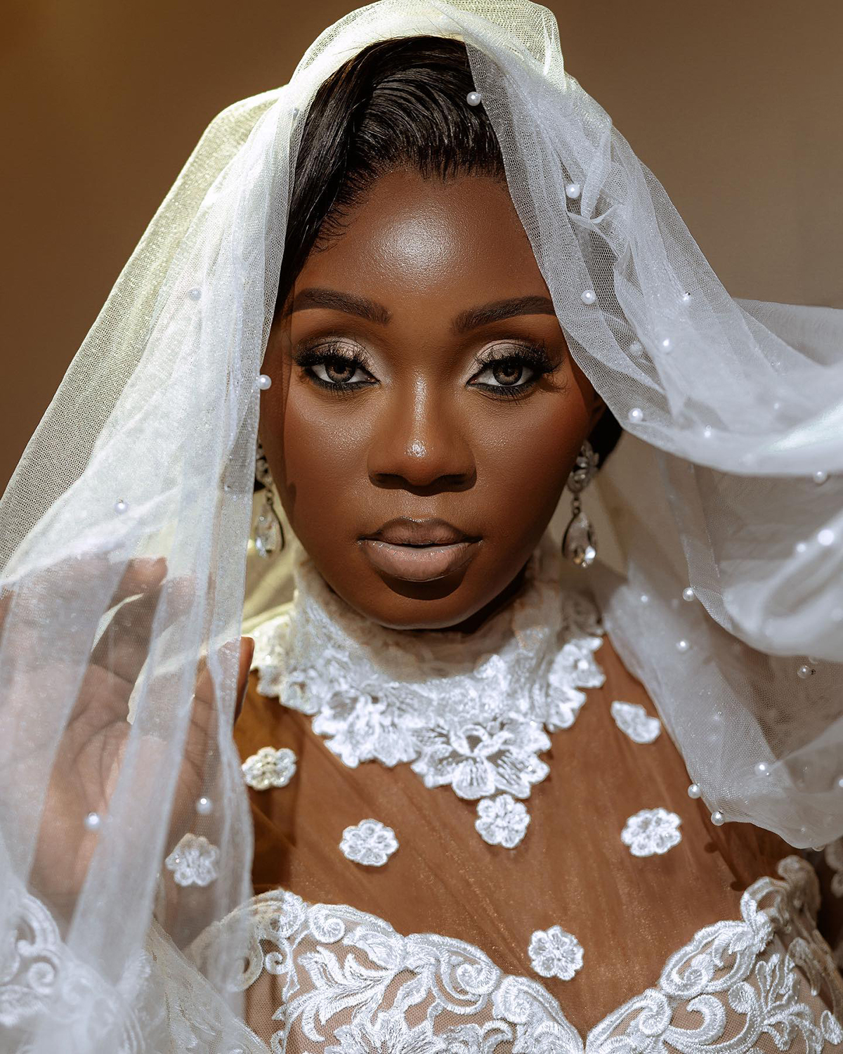 Plus Size Mermaid Wedding Dresses High Neck Long Sleeve Lace Bridal Gowns Vestido De Novia Sexy Illusion Custom Made Bride Dress With Veil