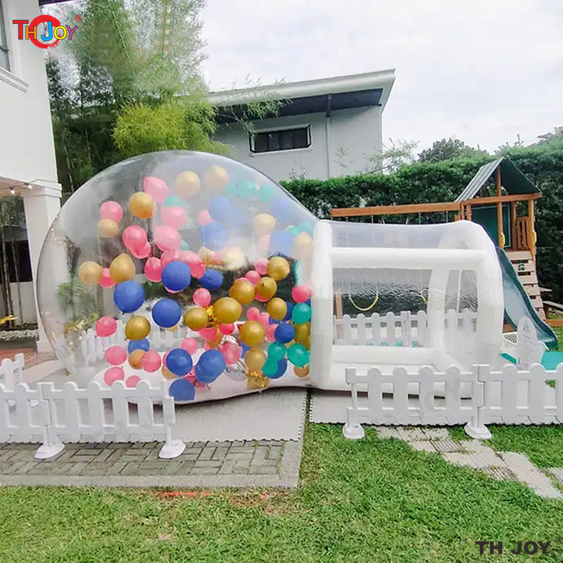 wholesale Games Activities Kids Transparent Inflatable Ball Igloo Dome Tent With Balloons White Bubble House For Outdoor Party Events