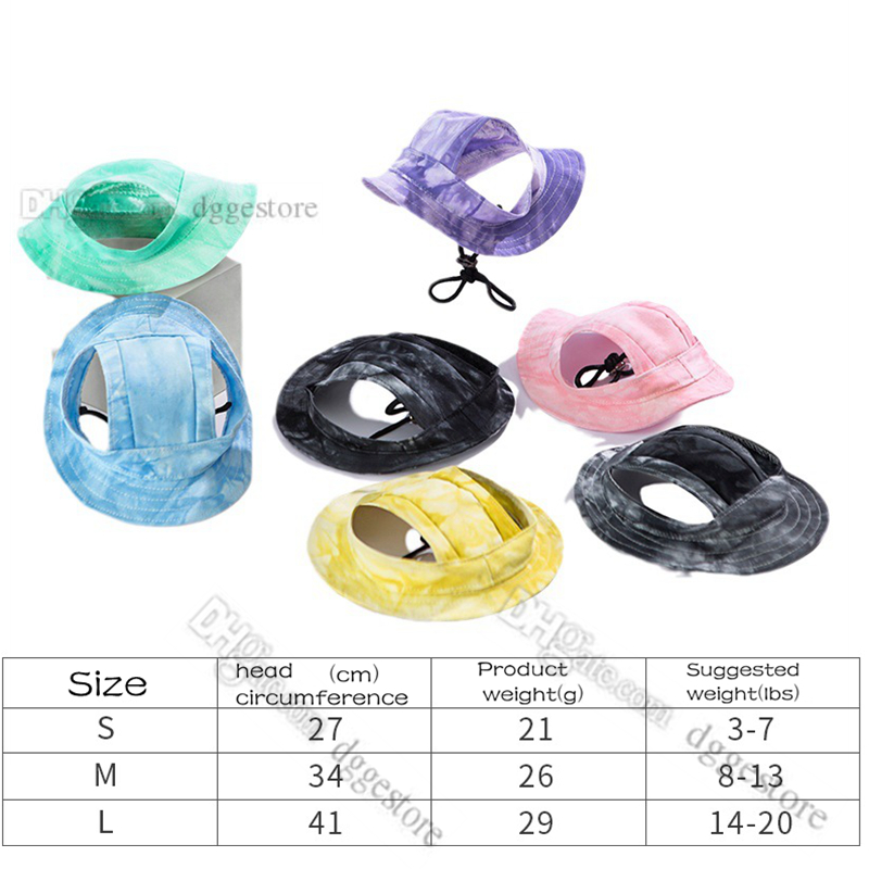 Pet Cap, Round Fashion Canvas Princess Hat Baseball Adjustable Chin Strap Sun Protection Visor for Puppy Dog (M, Color) 6 Color Wholesale A951