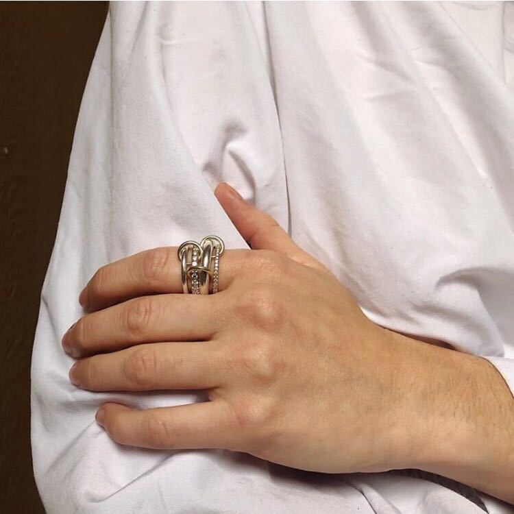 Halley Gemini Spinelli Kilcollin rings brand designer New in luxury fine jewelry gold and sterling silver Hydra linked ring 18K GOLD 22ba3 - view 3