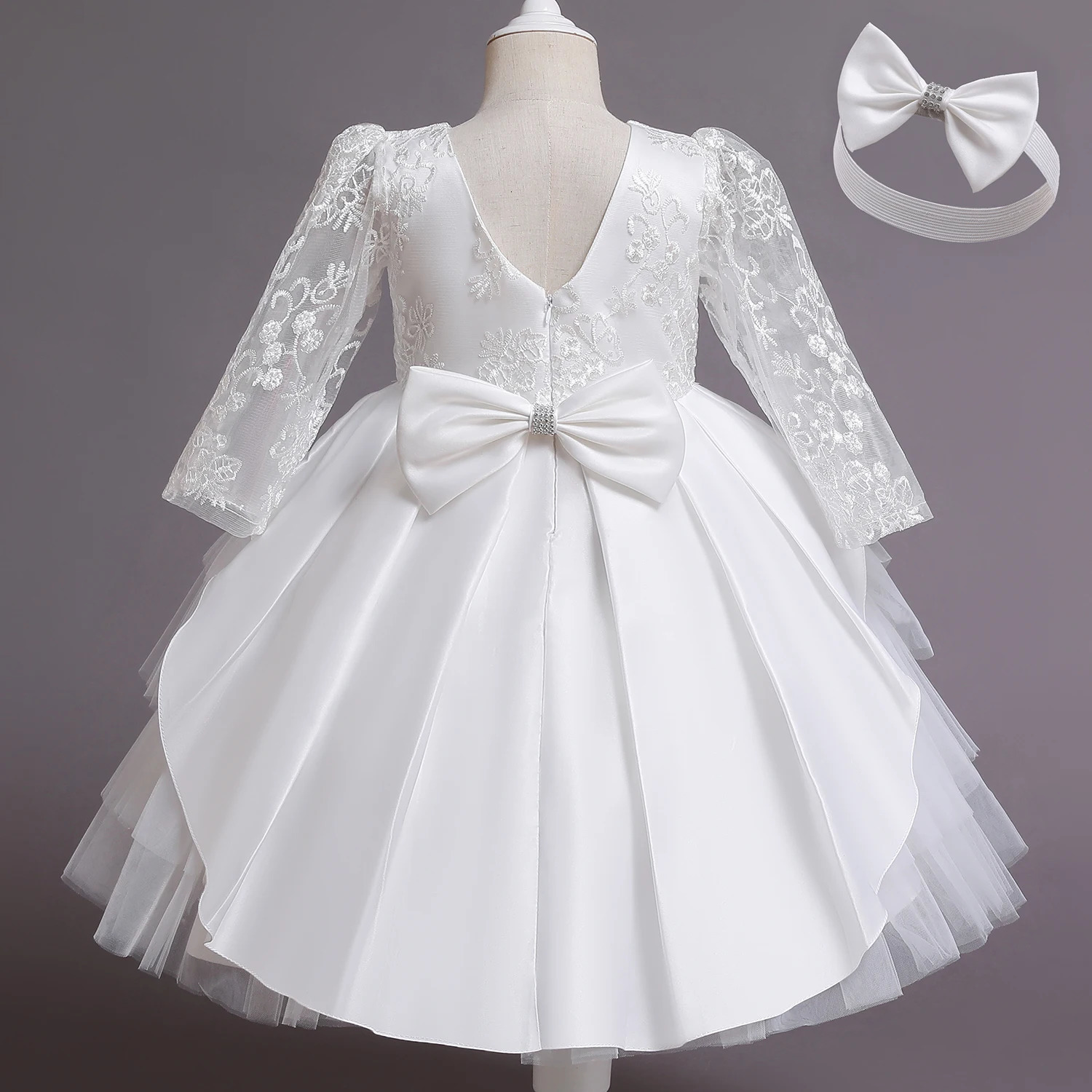 Toddler Baby Kids Dresses For Girls Embroidery Infant Girl Birthday Party Dress Ball Gown born Christening Princess Costumes 240220