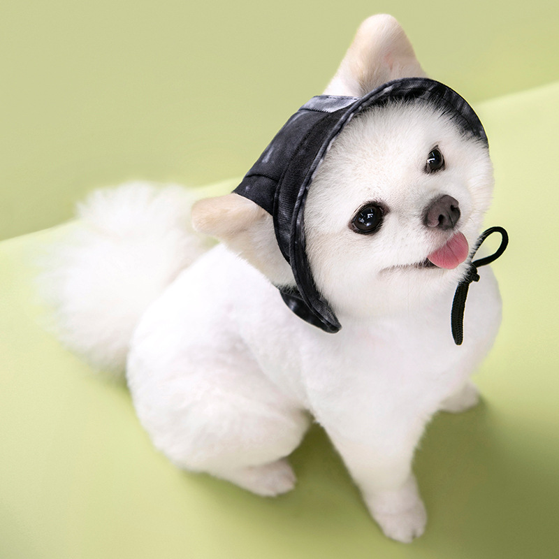 Pet Cap, Round Fashion Canvas Princess Hat Baseball Adjustable Chin Strap Sun Protection Visor for Puppy Dog (M, Color) 6 Color Wholesale A951