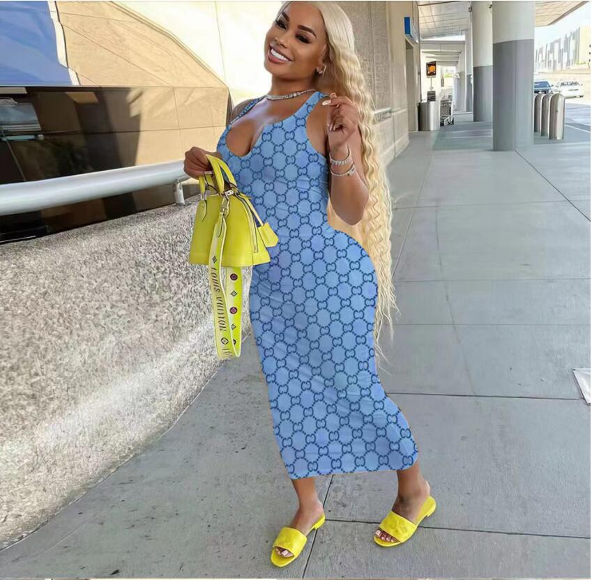 Designer V Neck Straps Dress Women Sexy Sleeveless Feather Printed NEW Female Casual Loose Party Beach Dresses polka dot Basic Casual Dresses L6