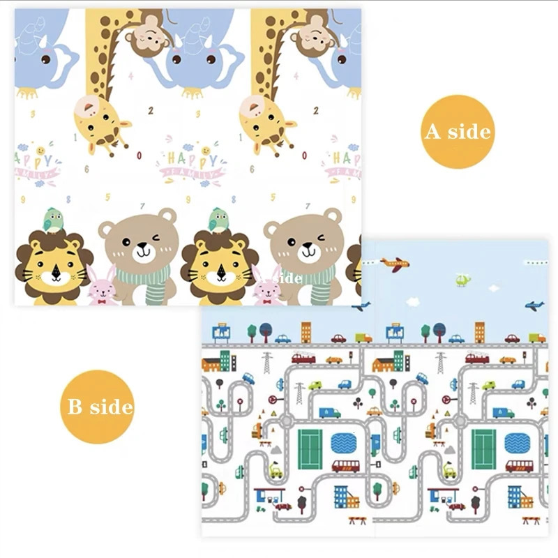Thick Nontoxic 1CM EPE Baby Activity Gym Crawling Play Mats Folding Mat Carpet Game for Childrens Safety 240223