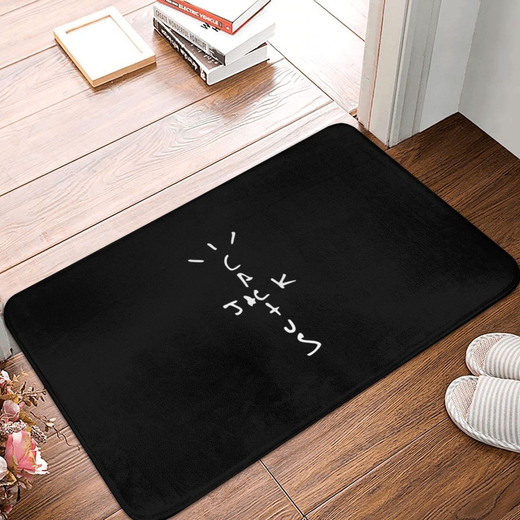 Crystal Veet Printing Polyester Mat, English Letters Entrance Door Floor Mat