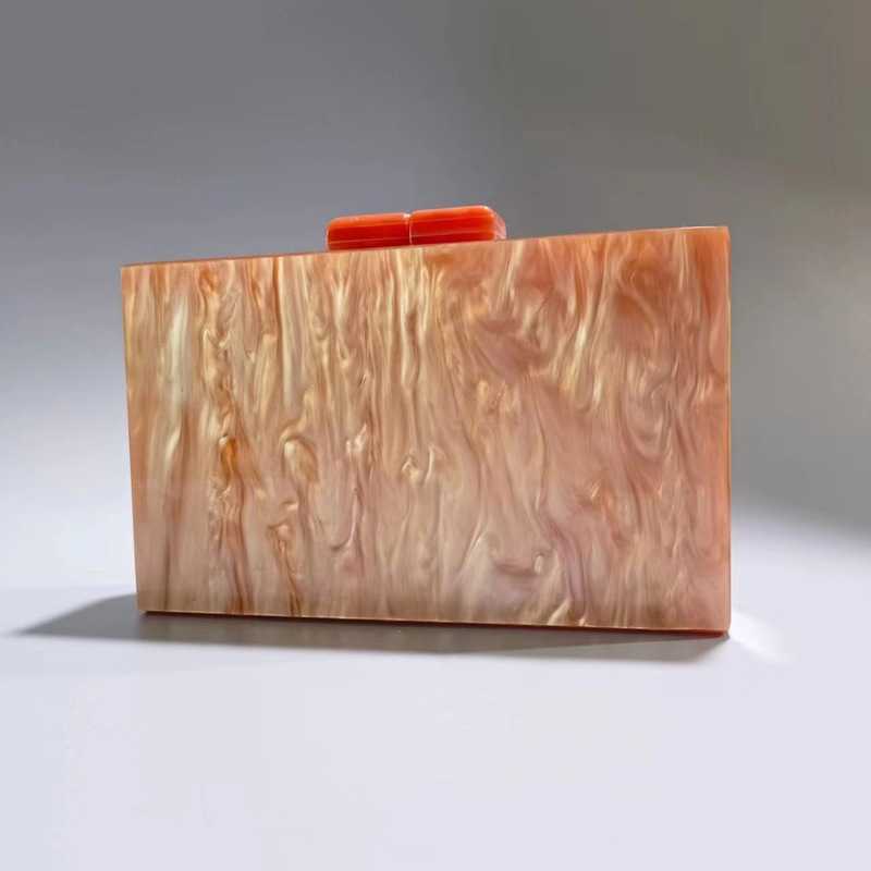 Fashion Women's New Beaded Acrylic Evening Bag Single Shoulder Crossbody Wedding Banquet Clutch Bag 031724