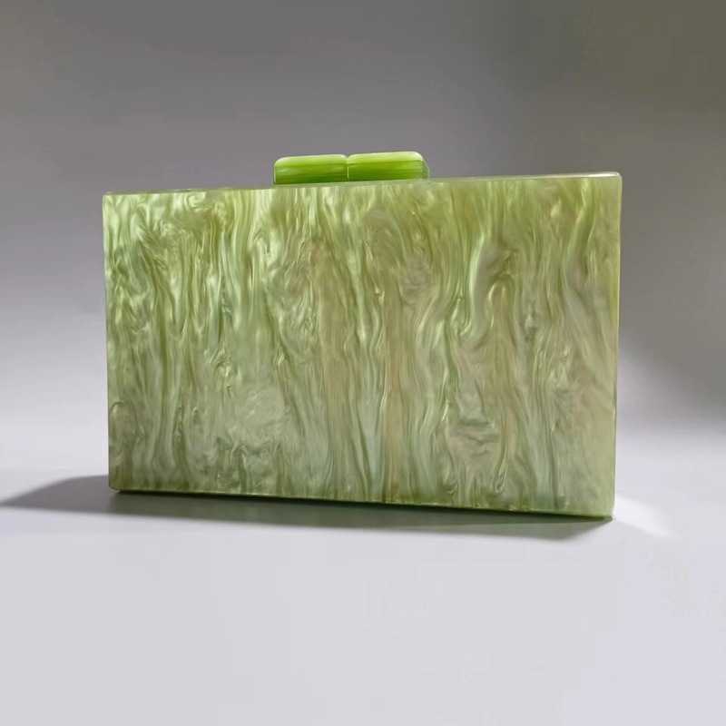 Fashion Women's New Beaded Acrylic Evening Bag Single Shoulder Crossbody Wedding Banquet Clutch Bag 031724