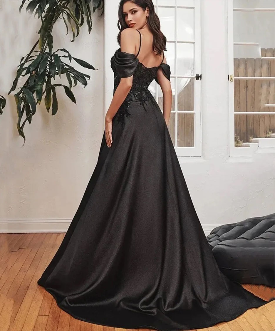 Prom Dresses Party Evening Gown Mermaid Trumpet Formal Spaghetti Sleeveless Applique Beaded Satin Custom Zipper Lace Up Plus Size New Thigh-High Slits