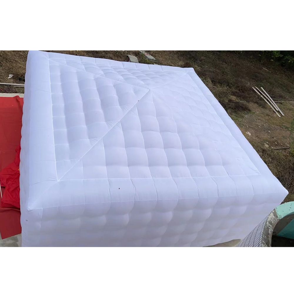 wholesale New Arriver White Inflatable Cube Tent Cubic Marquee House Square Party Wedding Cinema Building Customized For USA