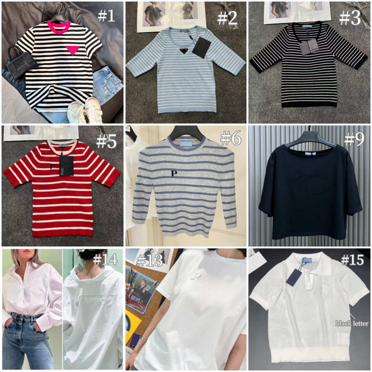 Fashion Designer T-shirts Summer Women's Short Sleeve Tops with Stripe or Mental Logo Designer Shirts 26391