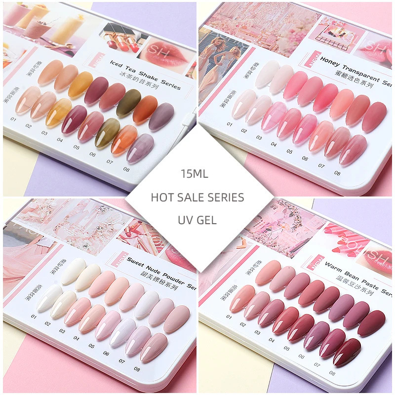 112 Color 15ml UV Nail Gel Polish for Professional Salon Art Gels Semi Permanent High Quality Soak Off Varnish Lacquer 240219