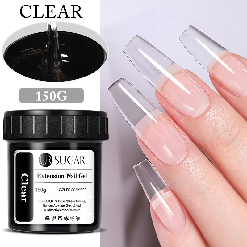 UR SUGAR 150g Quick Extension Nail Gel Polish Acrylic Crystal Nude UV Hard Gel Soak Off UV LED Nails Art Construction Gel Vernis 240220