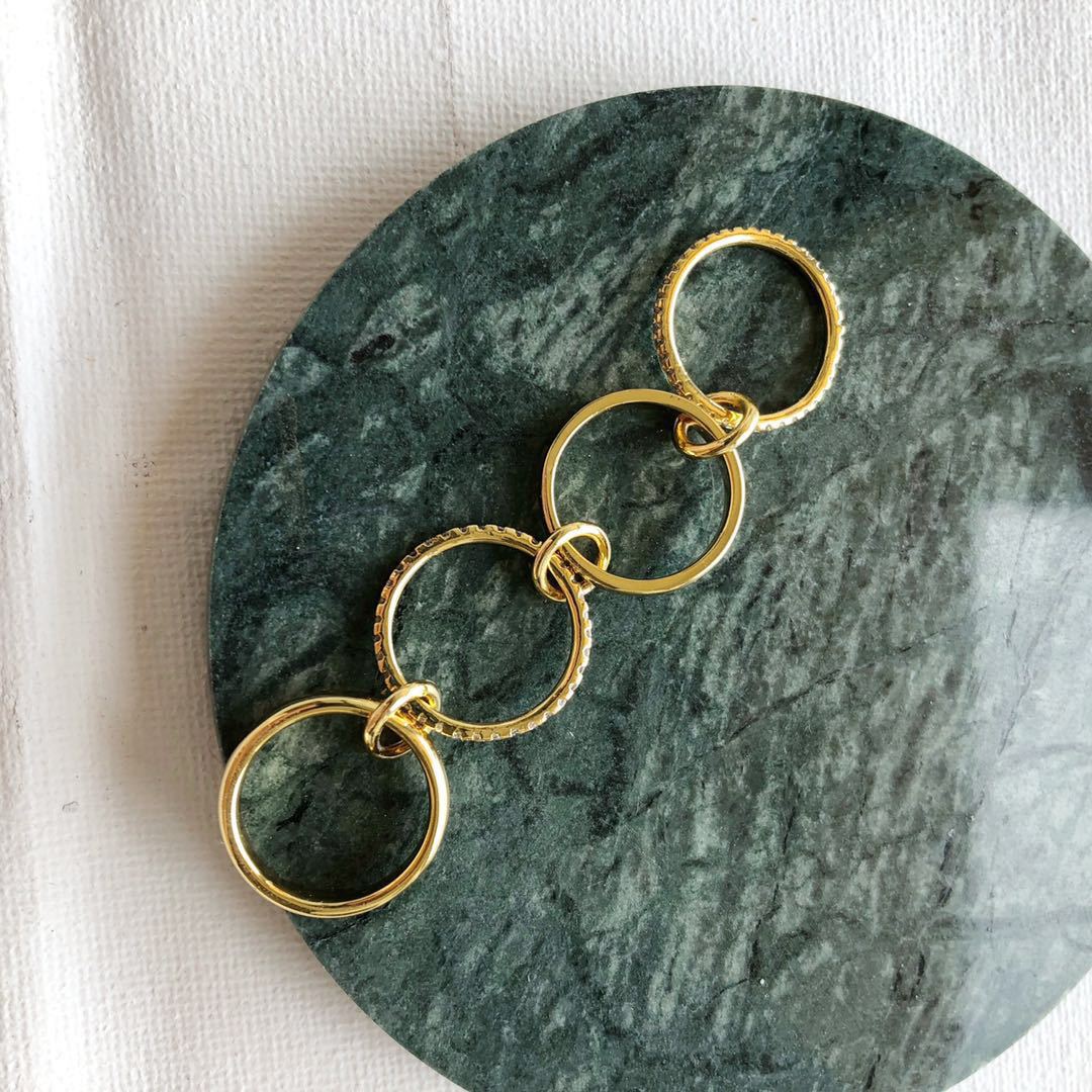 Halley Gemini Spinelli Kilcollin rings brand designer New in luxury fine jewelry gold and sterling silver Hydra linked ring 18K GOLD 22ba3 - view 6