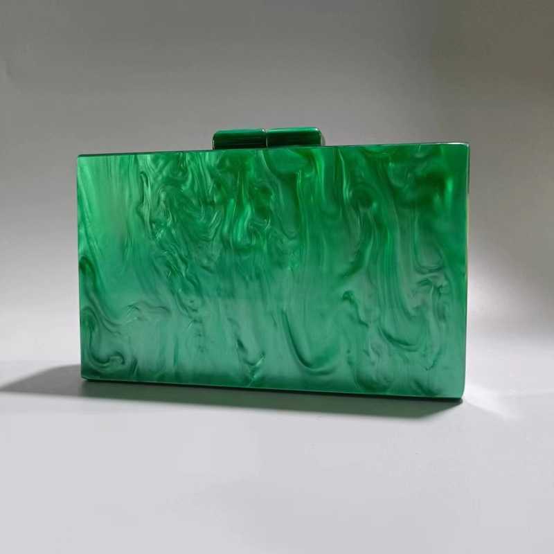 Fashion Women's New Beaded Acrylic Evening Bag Single Shoulder Crossbody Wedding Banquet Clutch Bag 031724