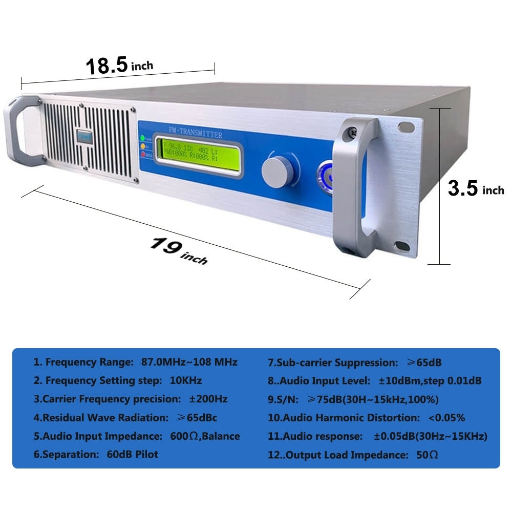 1KW FM Transmitter 1000w fm transmitting equipment for radio station